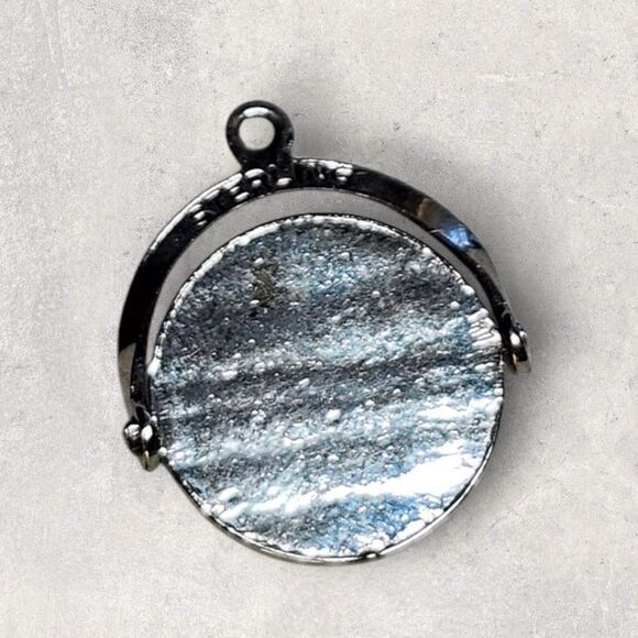 Vintage Sterling Silver Enamel Michigan Wolverine State Spinner Travel Charm - Picture 3 of 6